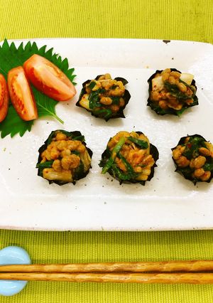 納豆キムチの海苔カップ-レシピのメイン写真