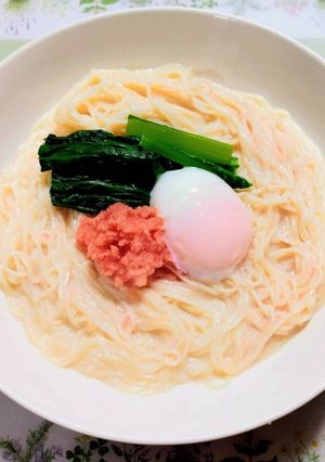暑い日に食べたい！明太子豆乳冷やし素麺-レシピのメイン写真