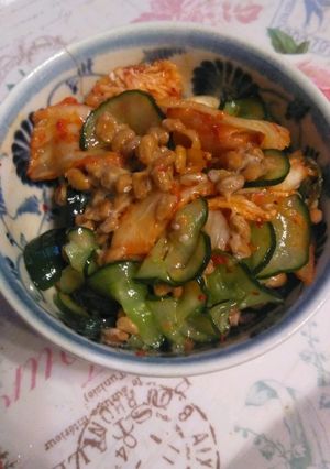 胡瓜のキムチ納豆和え-レシピのメイン写真