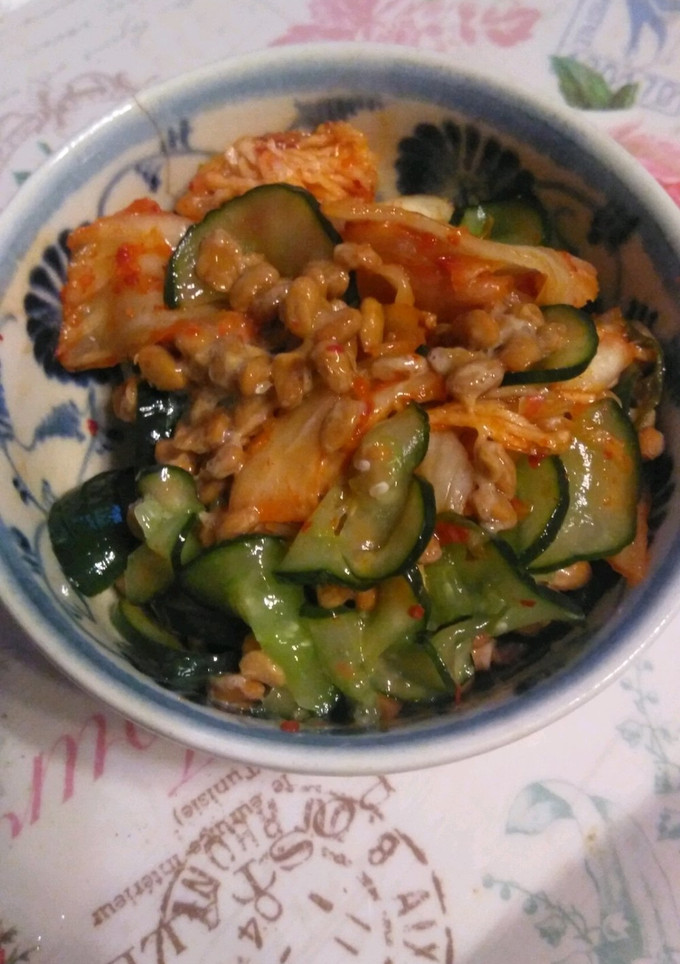 胡瓜のキムチ納豆和え-レシピのメイン写真