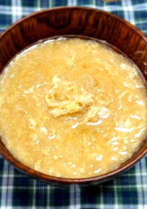 カットキャベツで簡単　かきたま味噌汁-レシピのメイン写真