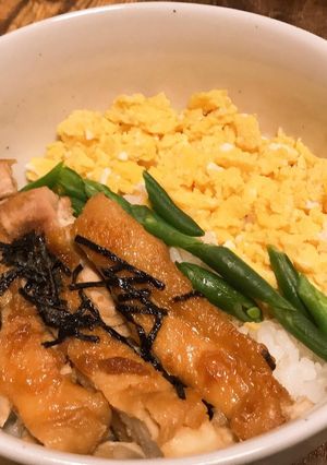 簡単☆照り焼きチキンの３色丼-レシピのメイン写真