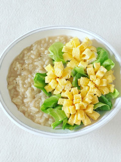 【朝がゆ】たまごとキャベツの茶がゆ-レシピのメイン写真