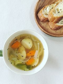 【朝スープ】野菜たっぷり満腹スープ-レシピのメイン写真