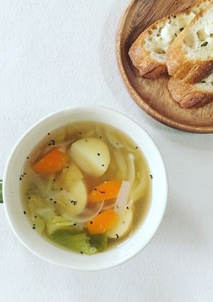 【朝スープ】野菜たっぷり満腹スープ-レシピのメイン写真
