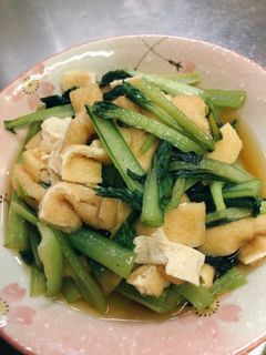 小松菜と油揚げのレンジ煮浸し-レシピのメイン写真