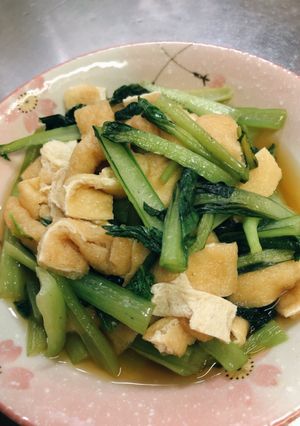 小松菜と油揚げのレンジ煮浸し-レシピのメイン写真