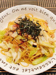 ☆キャベツ塩昆布ベーコンの和風パスタ☆-レシピのメイン写真