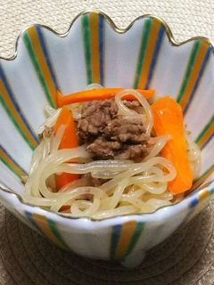 たっぷり糸こんにゃくのそぼろ炒め-レシピのメイン写真