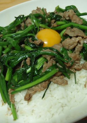 男の豚ニラ丼-レシピのメイン写真
