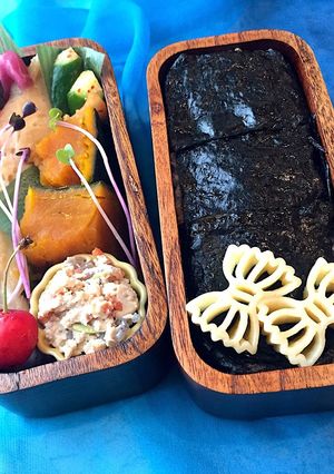 カレイ煮つけ 海苔弁当 詰め方-レシピのメイン写真