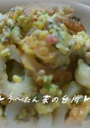 たこ焼きみたいな味？！ちくわの卵とじ-レシピのメイン写真
