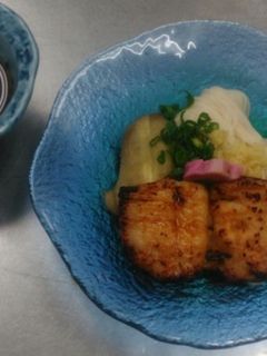 焼き茄子素麺~鱧の照り焼き添え~-レシピのメイン写真