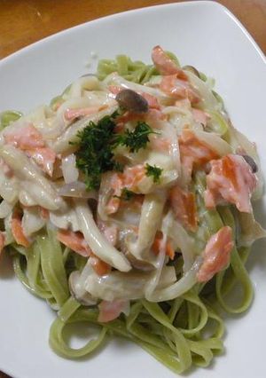 スモークサーモンの豆乳クリームパスタ-レシピのメイン写真