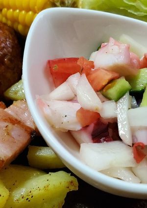 爽やか！夏野菜とタコの冷製サラダ～*-レシピのメイン写真