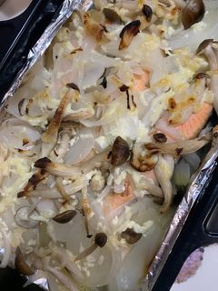 鮭と玉ねぎとしめじのホイル焼き-レシピのメイン写真