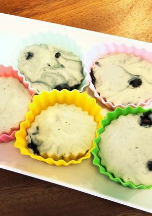 米粉蒸しパン（ブルーベリー、ヨーグルト）-レシピのメイン写真