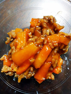 人参と挽き肉の煮物-レシピのメイン写真