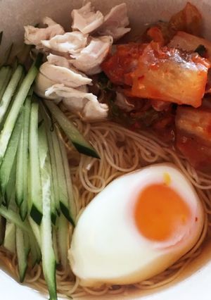 素麺で韓国風冷麺-レシピのメイン写真
