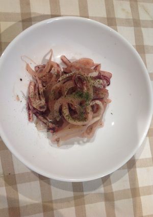 やりいかの新玉ねぎの炒め物-レシピのメイン写真