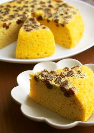 レーズンたっぷり！炊飯器シフォンケーキ♪-レシピのメイン写真
