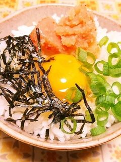 卵かけご飯に明太子♡-レシピのメイン写真