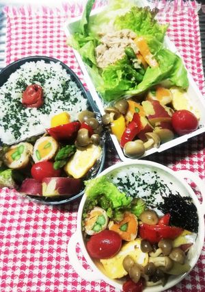 パパ&高校男子弁当♡肉巻き7/8-レシピのメイン写真