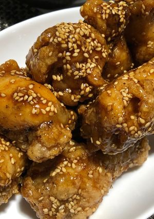 鶏肉(骨付きチキン)胡麻甘酢タレ-レシピのメイン写真