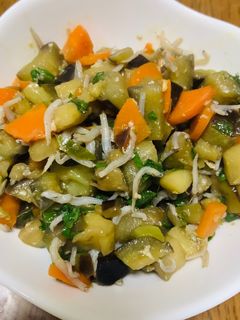 ご飯がススム!!ナスと大葉の辛味噌炒め-レシピのメイン写真