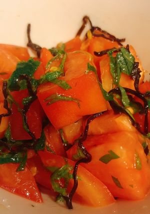 夏にぴったり☆トマトと大葉の塩昆布あえ-レシピのメイン写真