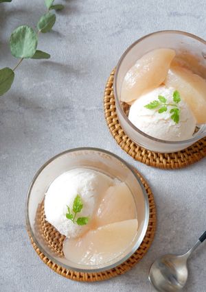 5分でできる♡桃のジェラートアイス-レシピのメイン写真