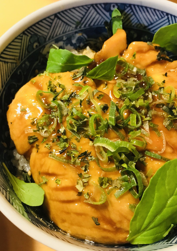 鶏ささみの蒲焼き風丼-レシピのメイン写真