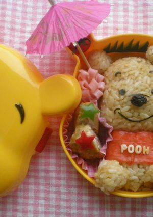 ☀日焼けプーさんキャラ弁☀-レシピのメイン写真