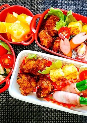 息子と娘のお弁当'20.7.9-レシピのメイン写真