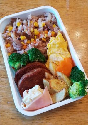 お弁当(7/9)塩豚とコーンのピラフ-レシピのメイン写真