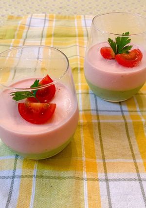 前菜に…トマトとバジルのムース-レシピのメイン写真