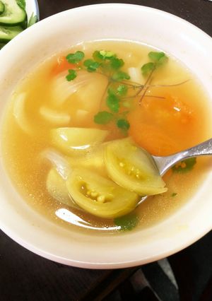 青トマト活用☆野菜スープ-レシピのメイン写真
