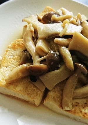 豆腐ステーキの塩こうじきのこがけ-レシピのメイン写真