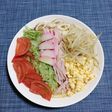 具沢山の冷やし中華うどん