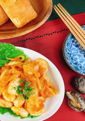 椎茸粉で美味しい!エビチリ-レシピのメイン写真