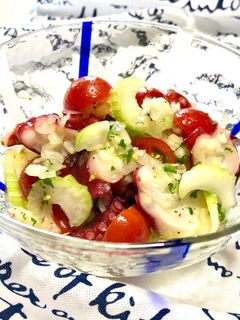 蛸とトマト・セロリ玉ねぎのマリネ風サラダ-レシピのメイン写真
