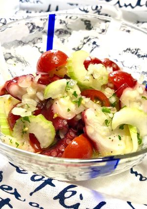 蛸とトマト・セロリ玉ねぎのマリネ風サラダ-レシピのメイン写真