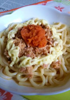辛子明太＋ツナマヨの冷やしうどん-レシピのメイン写真