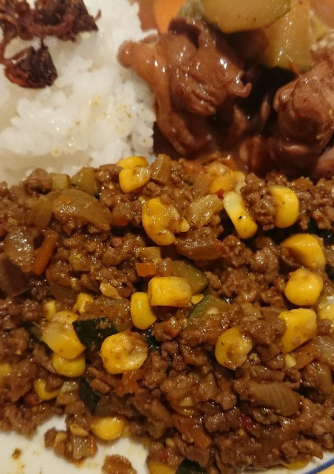 とうもろこしと夏野菜のキーマカレー-レシピのメイン写真