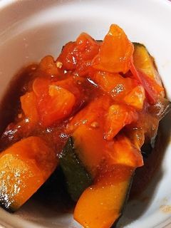 かぼちゃの煮物トマトあんかけ-レシピのメイン写真