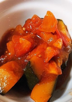 かぼちゃの煮物トマトあんかけ-レシピのメイン写真