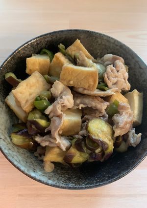 ♡豚肉厚揚げなすピーマンの炒め物♡-レシピのメイン写真