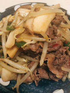 定番の味付け!!牛肉もやしとエリンギ炒め-レシピのメイン写真