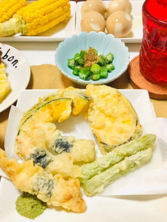 今日の夕飯は天ぷらに決まり♬とり天献立-レシピのメイン写真