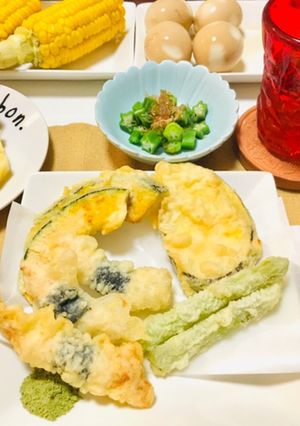 今日の夕飯は天ぷらに決まり♬とり天献立-レシピのメイン写真